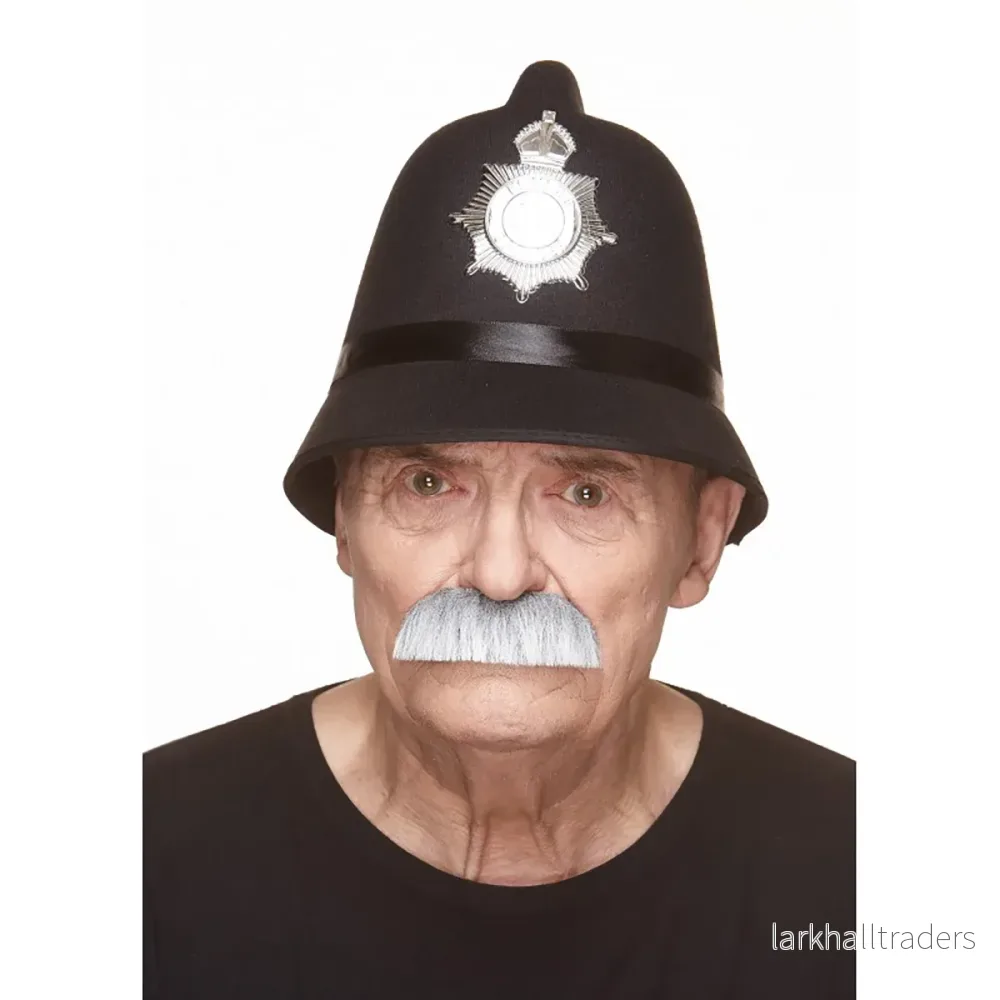 Mustasch, barkeep grå/vit - Bild 2