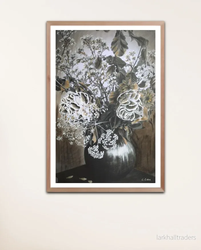 Pionees in Umber (Florals), Konstkvalitet Poster - Bild 2