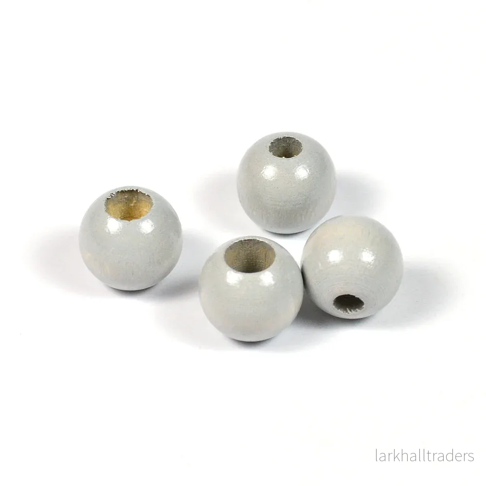Säkerhetspärlor, 10mm, ljusgrå, 6st Säkerhetspärlor, 10mm, ljusgrå, 6st