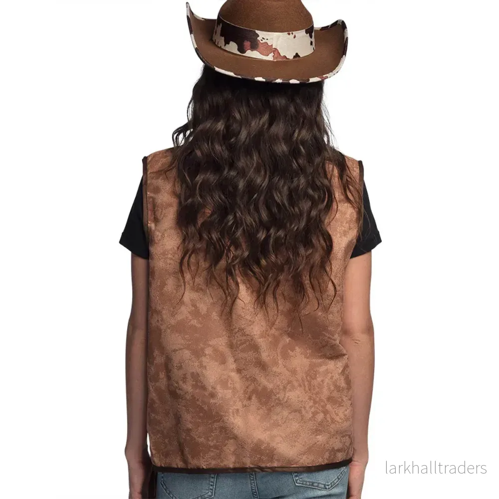 Cowboyväst, brun M - Bild 3