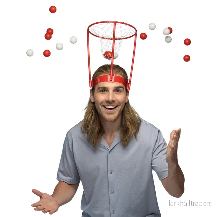 Partyspel, head basket shot