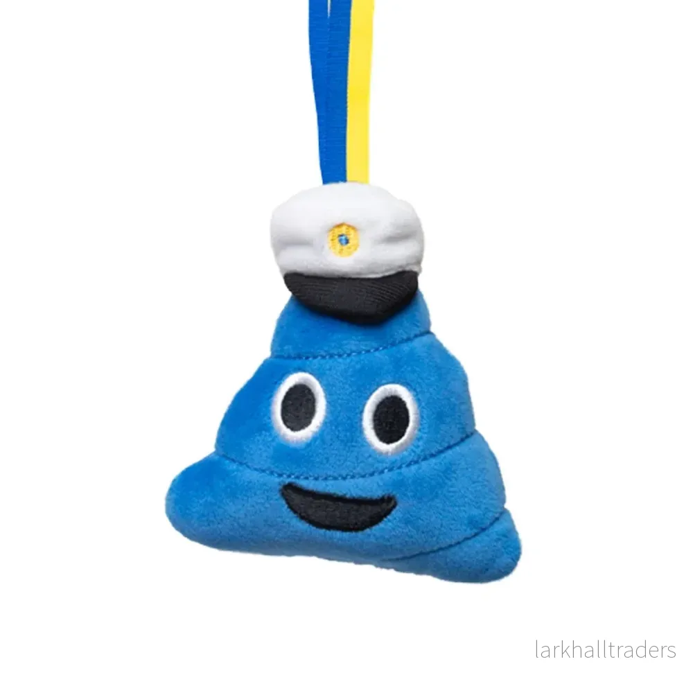 Studenthänge, emoji bajs blå 8 cm Studenthänge, emoji bajs blå 8 cm