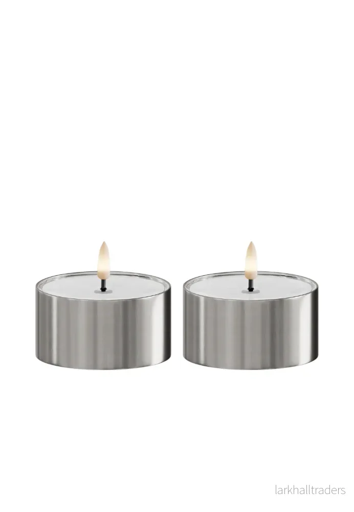 Värmeljus Metall 2-Pack Utomhus 8×4,3 cm
