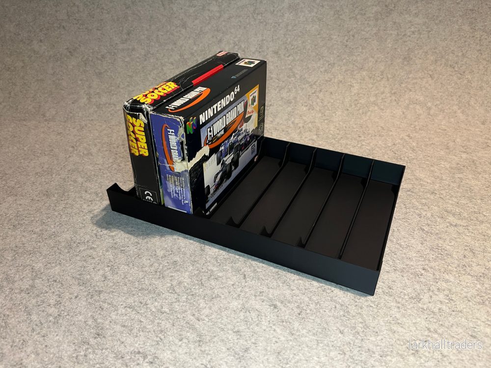 Spelställ för 8 inboxade N64 / SNES-spel – utan text