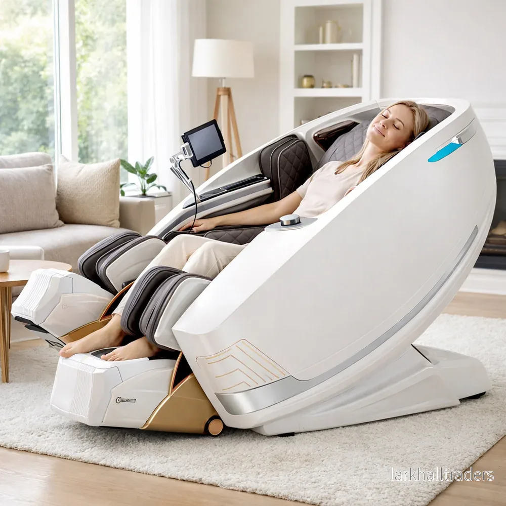 Massagefåtölj med 4D-kroppsscanning, Dual Zone Stretching, 32 airbags, värme i ländrygg/ben och Zero Gravity - Modell 988A - Bild 2