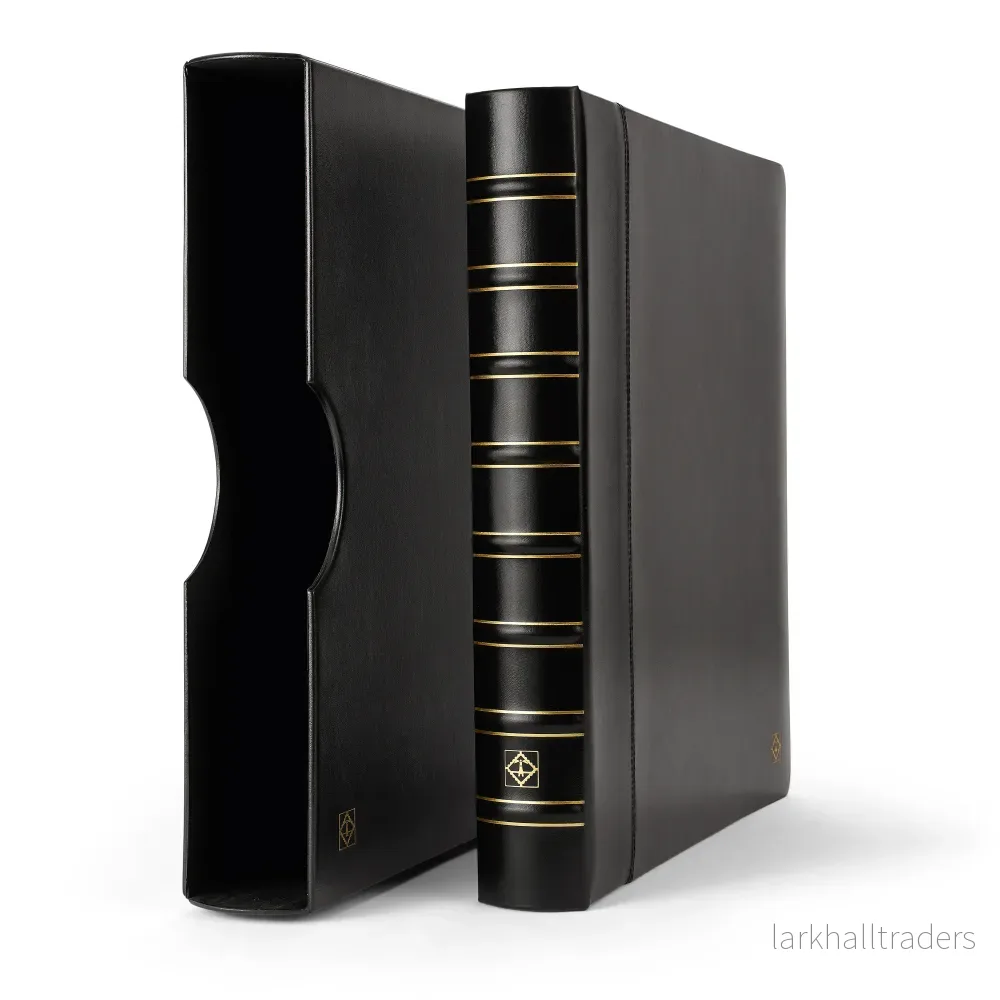 Kanzlei ringalbum i klassisk design inkl. fodral, svart