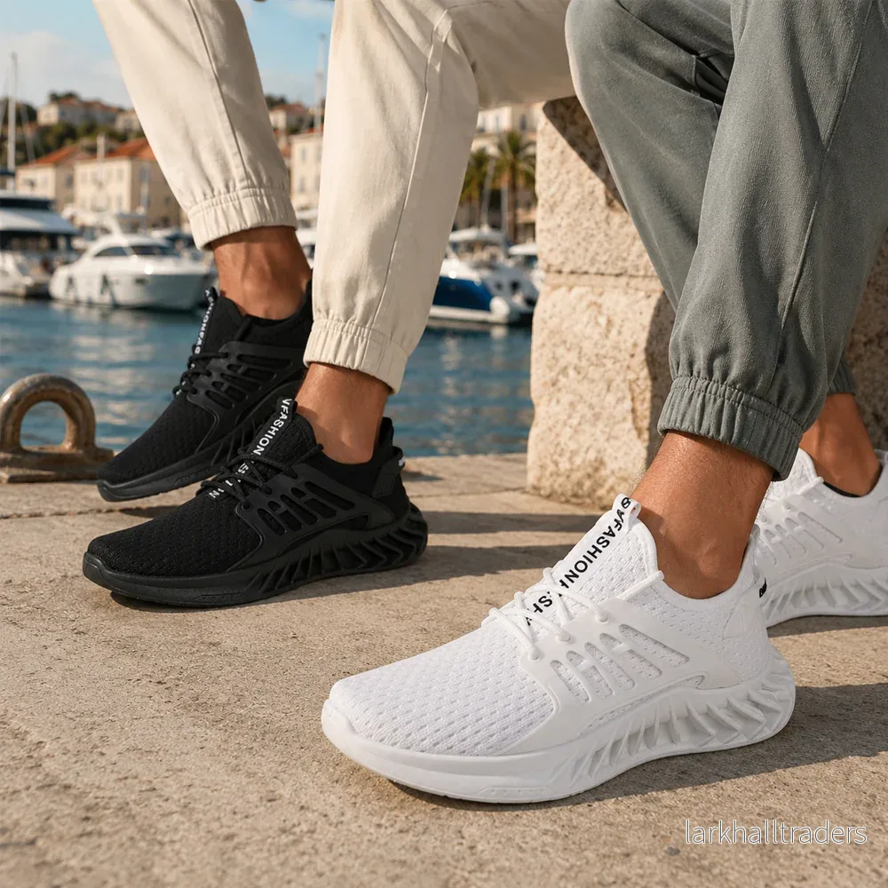 Sneakers för män, med ovandel som andas Sneakers för män, med ovandel som andas
