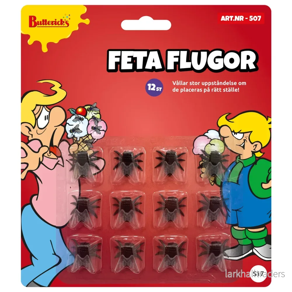 Feta flugor, 12 st Feta flugor, 12 st
