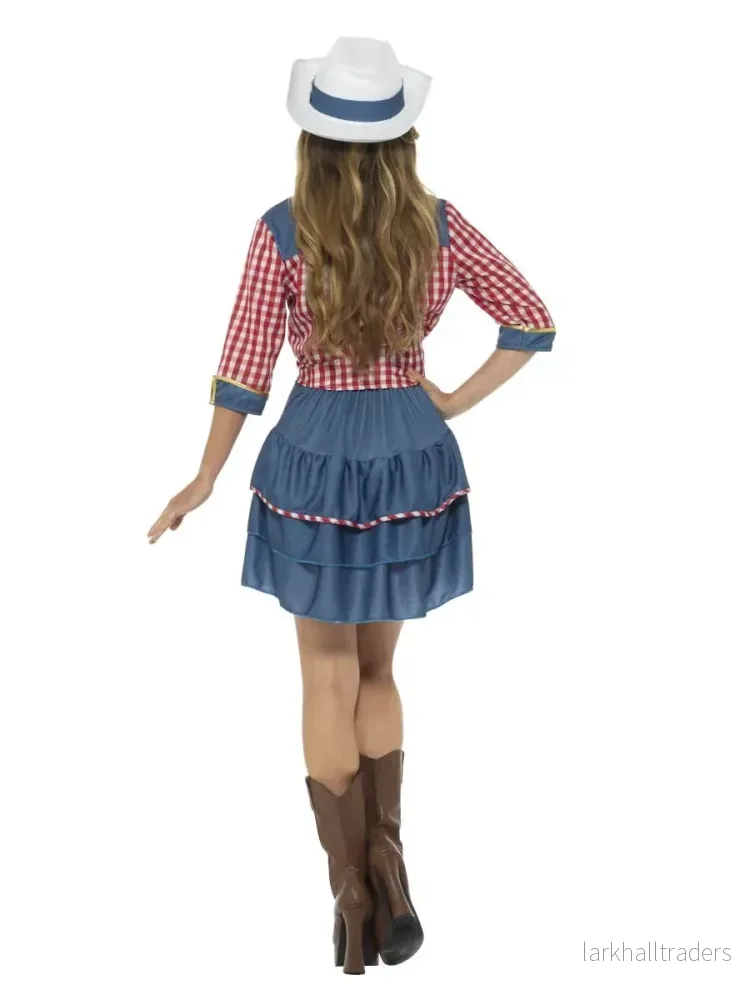 Dräkt, rodeo doll blå S - Bild 3