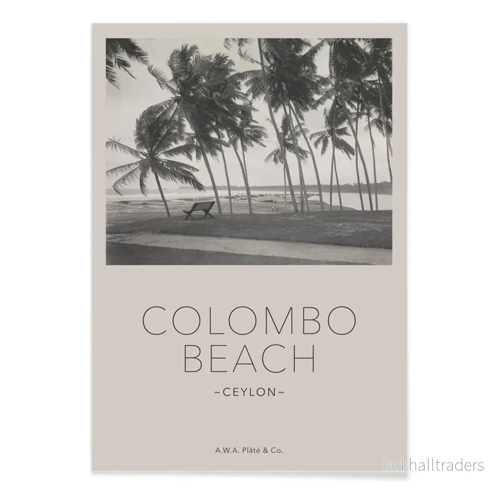 Colombo strand i Ceylon Poster - Bild 2