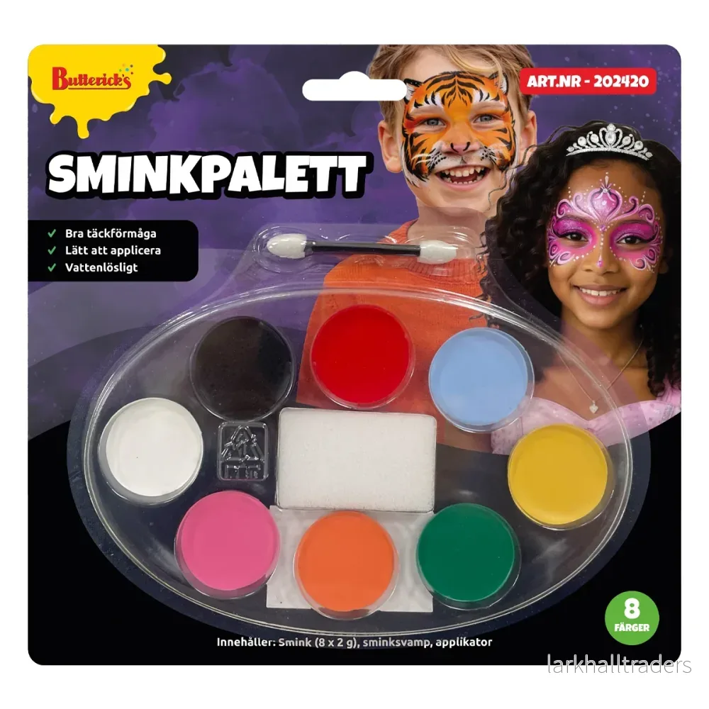 Sminkpalett, 8 färger Sminkpalett, 8 färger