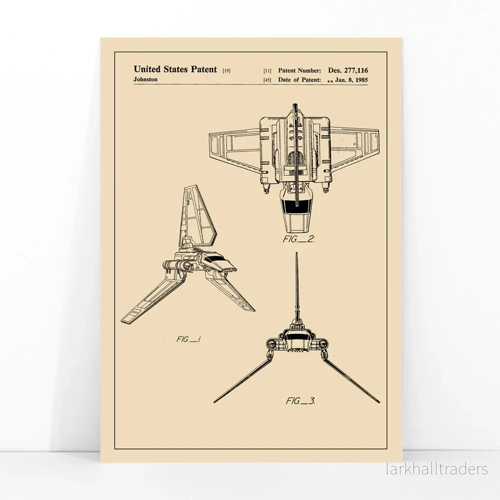 Star Wars Imperial Shuttle patentposter - Bild 3