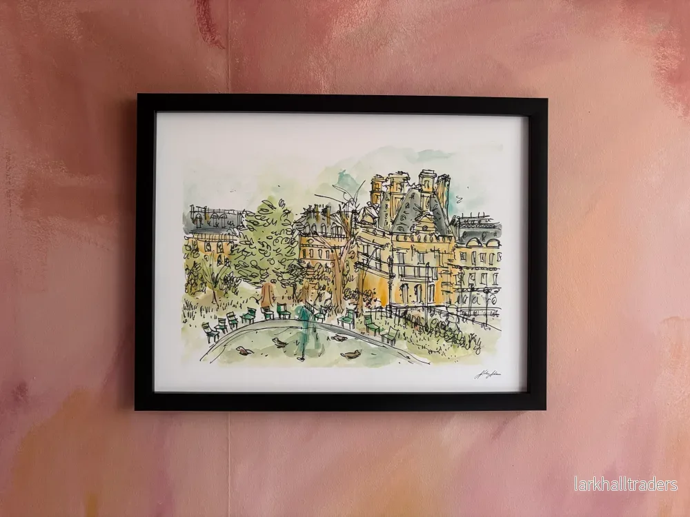 Sitting in a park of Paris - Frenche Print - Bild 2