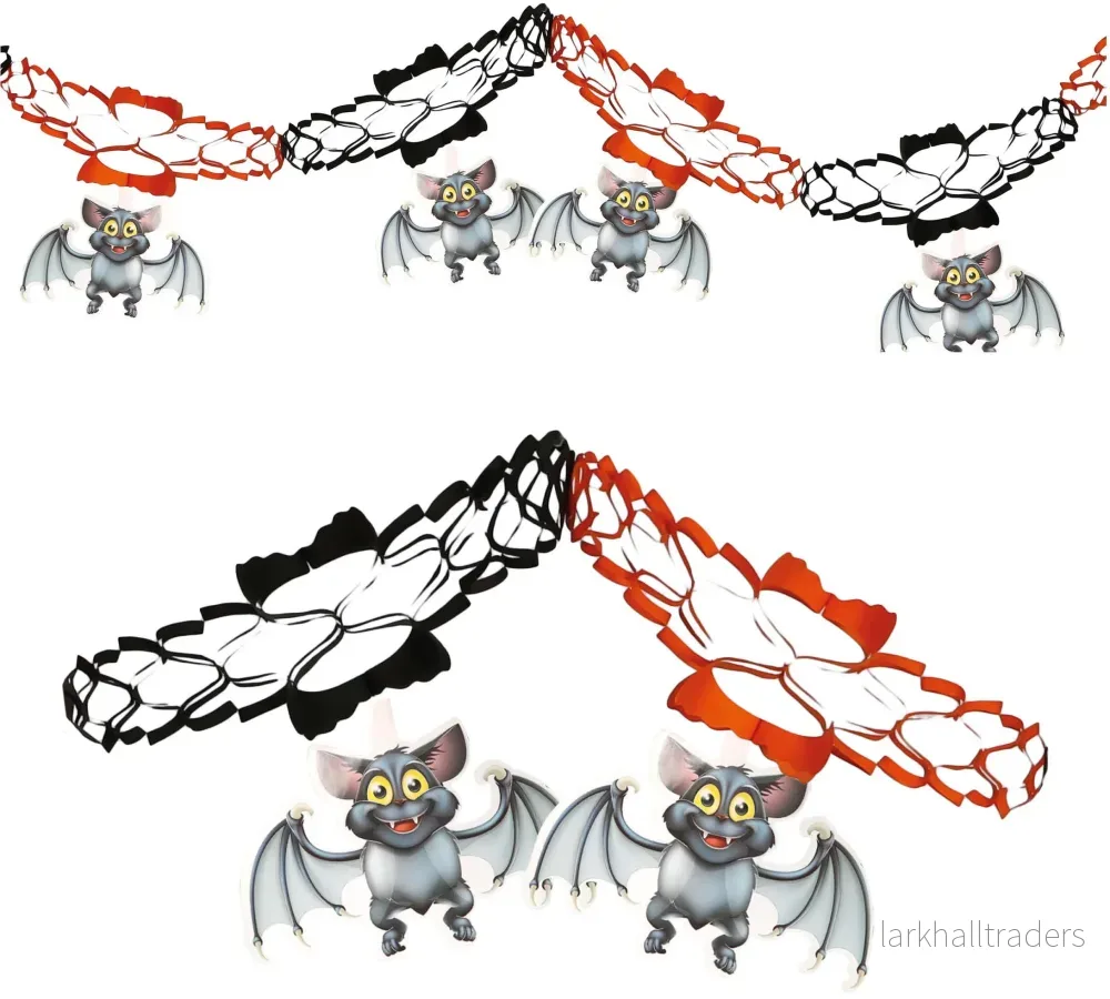 Halloweengirlang, fantasy fladdermus 300 cm Halloweengirlang, fantasy fladdermus 300 cm