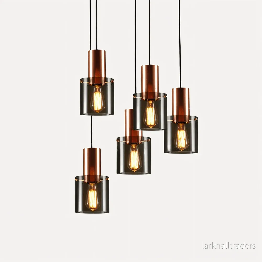 BottleLite – Modern Cylindrisk Hänglampa i Glas och Metall - Bild 3