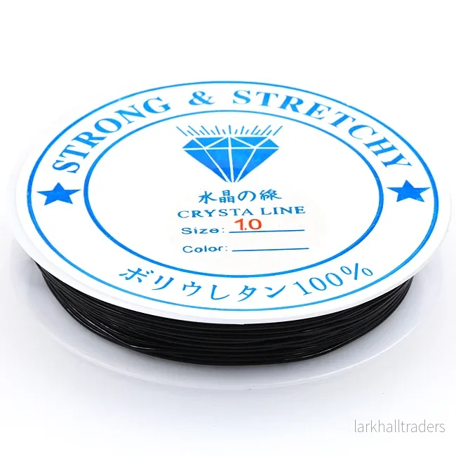 Elastisk tråd ”Strong & stretchy”, svart, 1mm Elastisk tråd ”Strong & stretchy”, svart, 1mm