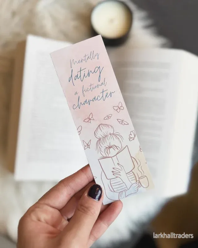 Pappersbokmärke – Mentally dating a fictional character Pappersbokmärke – Mentally dating a fictional character