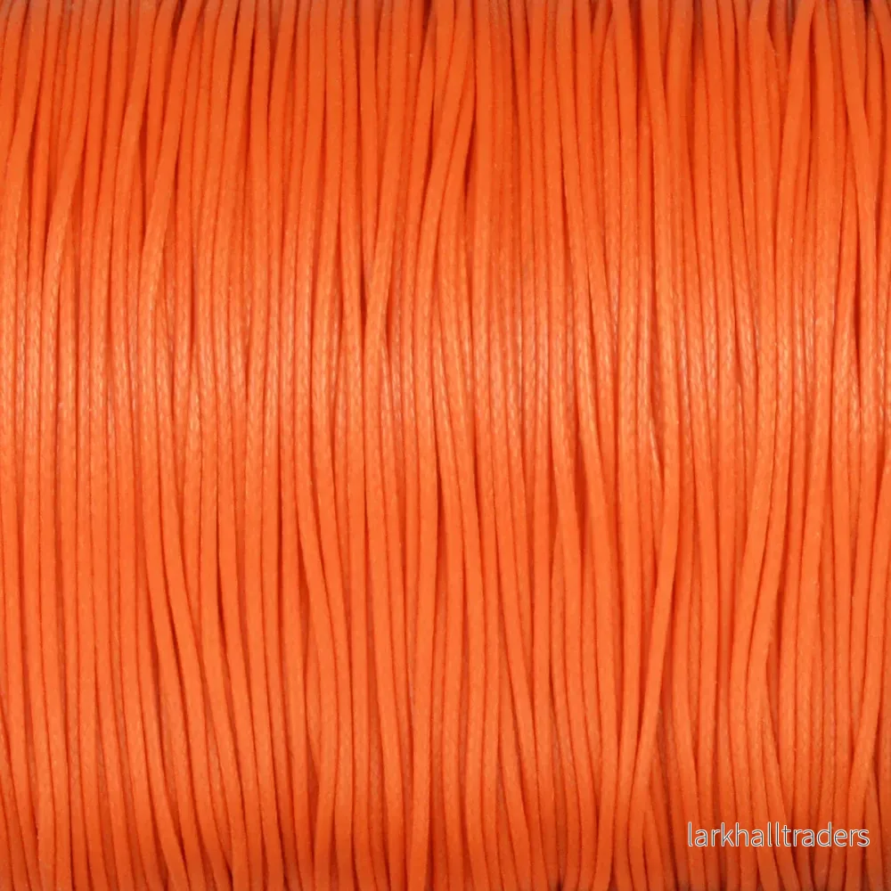 Vaxat polyestersnöre, orange, 0,6mm, 10m Vaxat polyestersnöre, orange, 0,6mm, 10m
