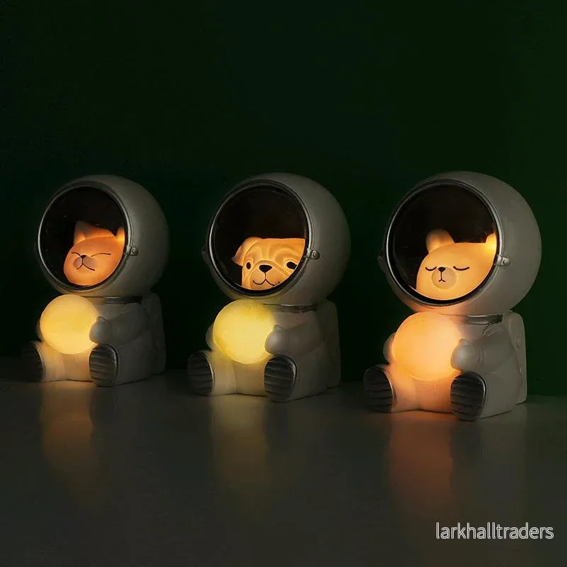 LED Astronaut nattlampa med djur - Bild 2