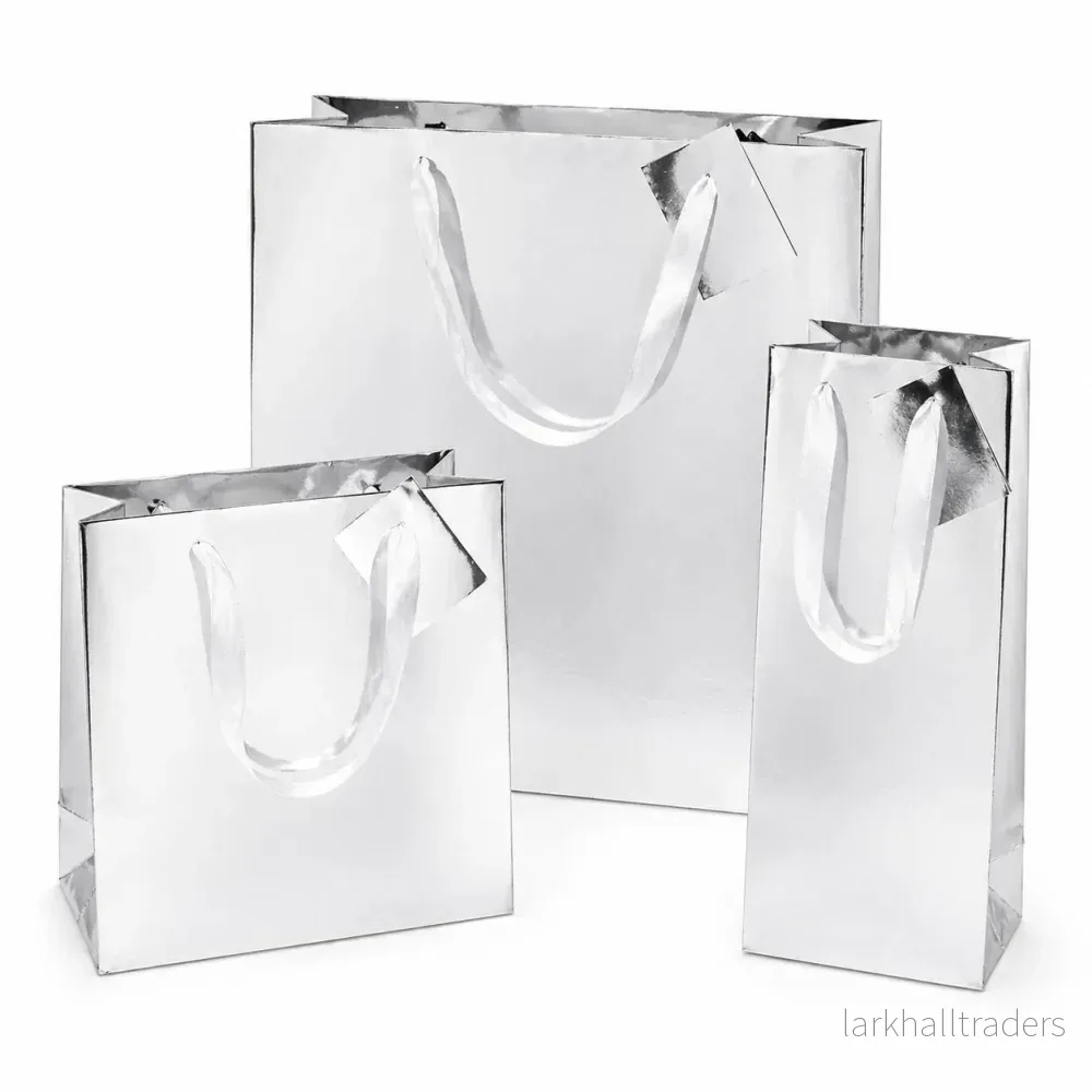 Presentpåse, silver 23x17,5 cm - Bild 2