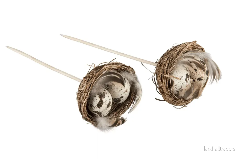 Fågelbo med Vaktelägg Stick Fågelbo med Vaktelägg Stick