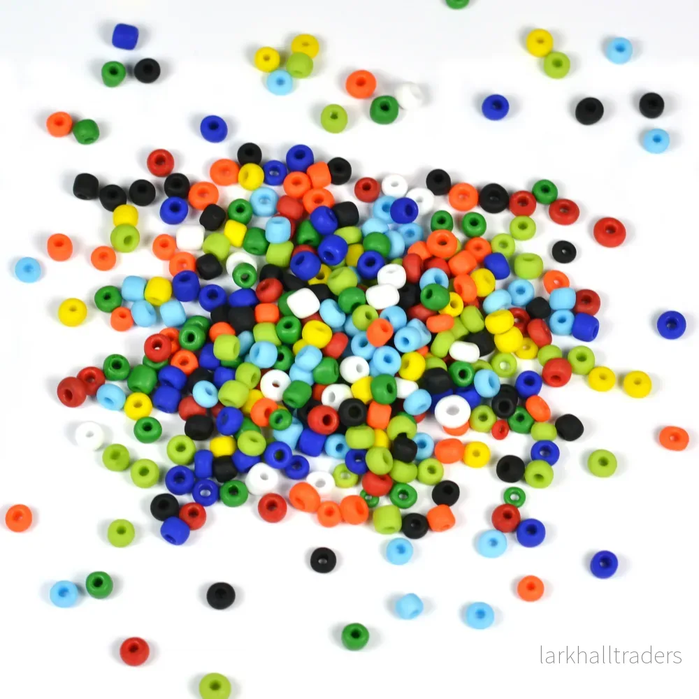 Seed Beads, 4mm, frostad mix - Bild 2