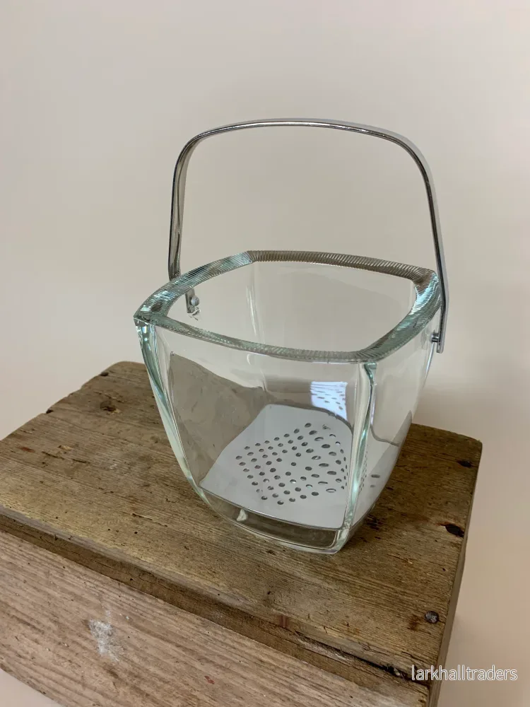 Ishink i glas med mönster på kanten - Bild 2