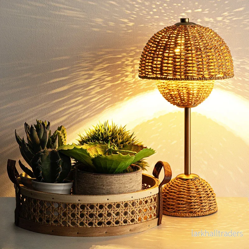 Ljusbo - Bambubordslampa med varm glöd för stämningsfull belysning - Bild 2