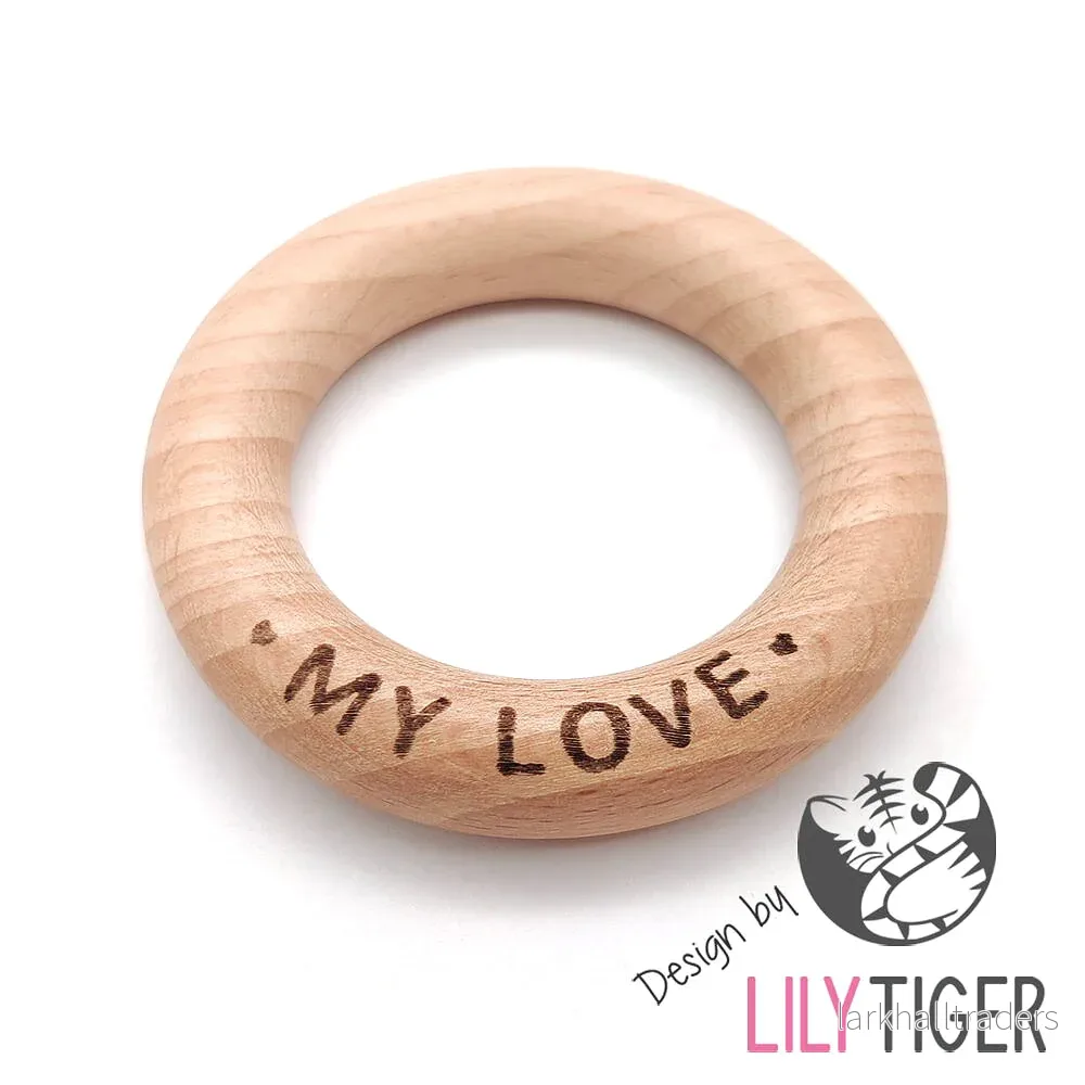Graverad träring ”MY LOVE”, 5,5cm Graverad träring ”MY LOVE”, 5,5cm