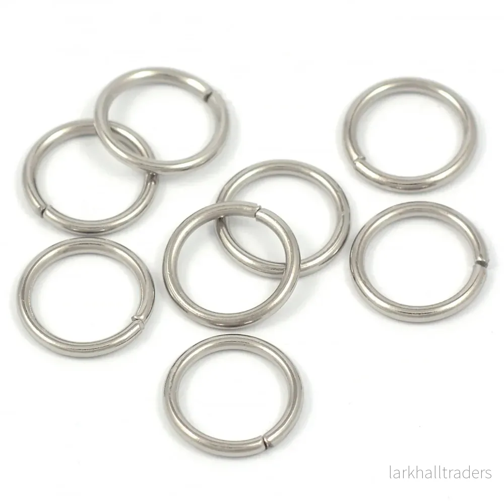 Enkla motringar, antiksilver, 14mm, 50st