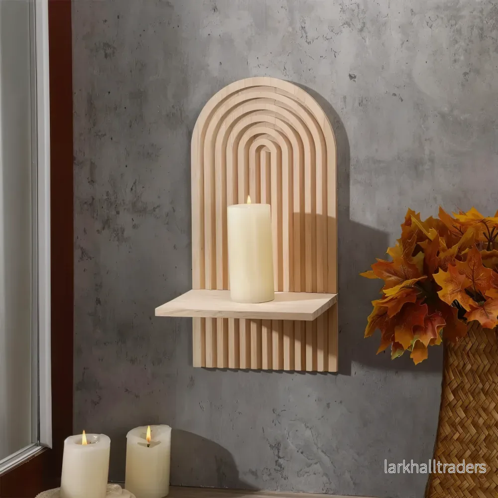 ArchiCurve Shelf – Minimalistisk Boho Trähylla i Skandinavisk Stil ArchiCurve Shelf – Minimalistisk Boho Trähylla i Skandinavisk Stil