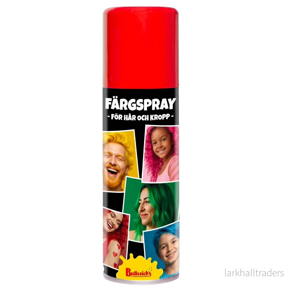 Hår- & kroppsspray, röd 125 ml