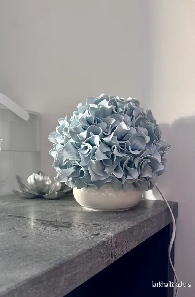 Handgjord Blomlampa Hortensie (grå)