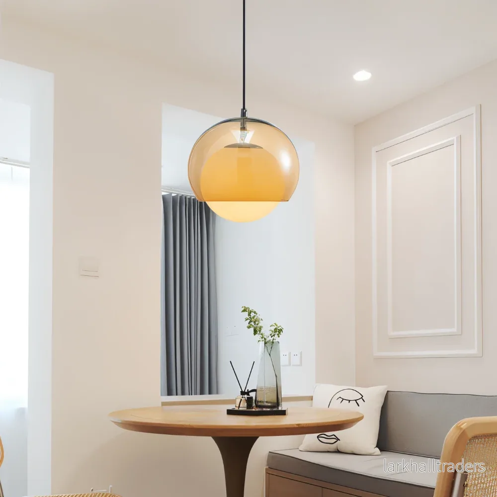 AmberDuo – Retro Glaspendellampa i Bauhaus-Stil - Bild 3