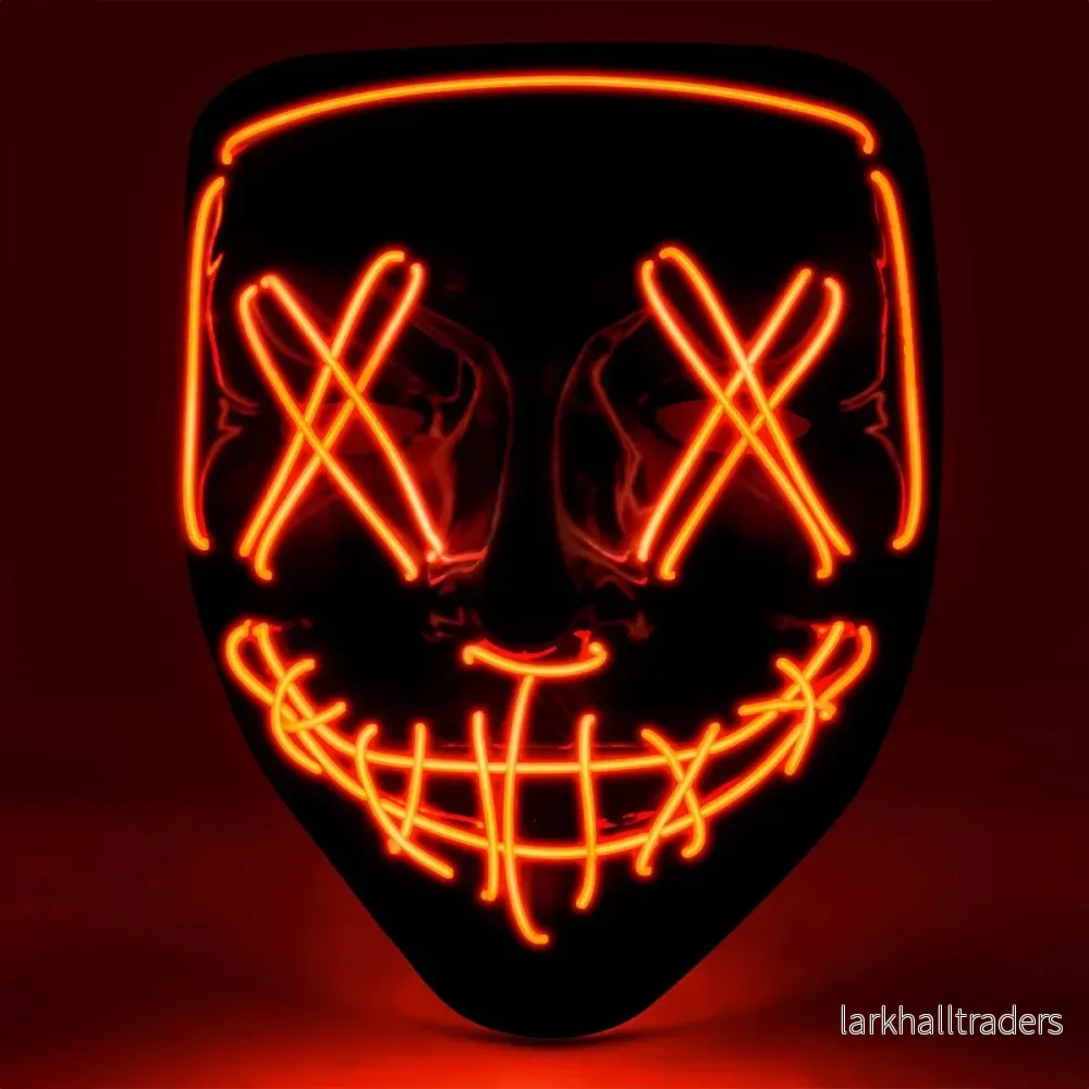 LED-mask, scary röd