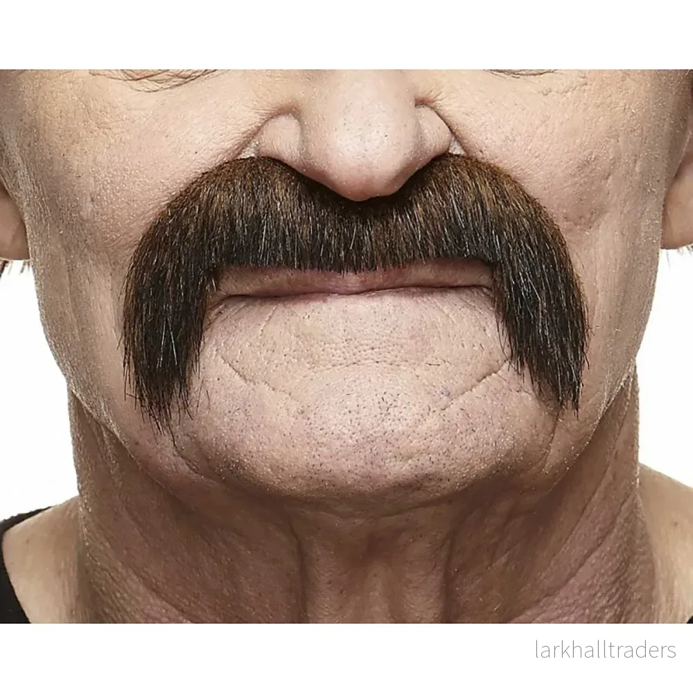 Mustasch, cowboy brun/grå Mustasch, cowboy brun/grå