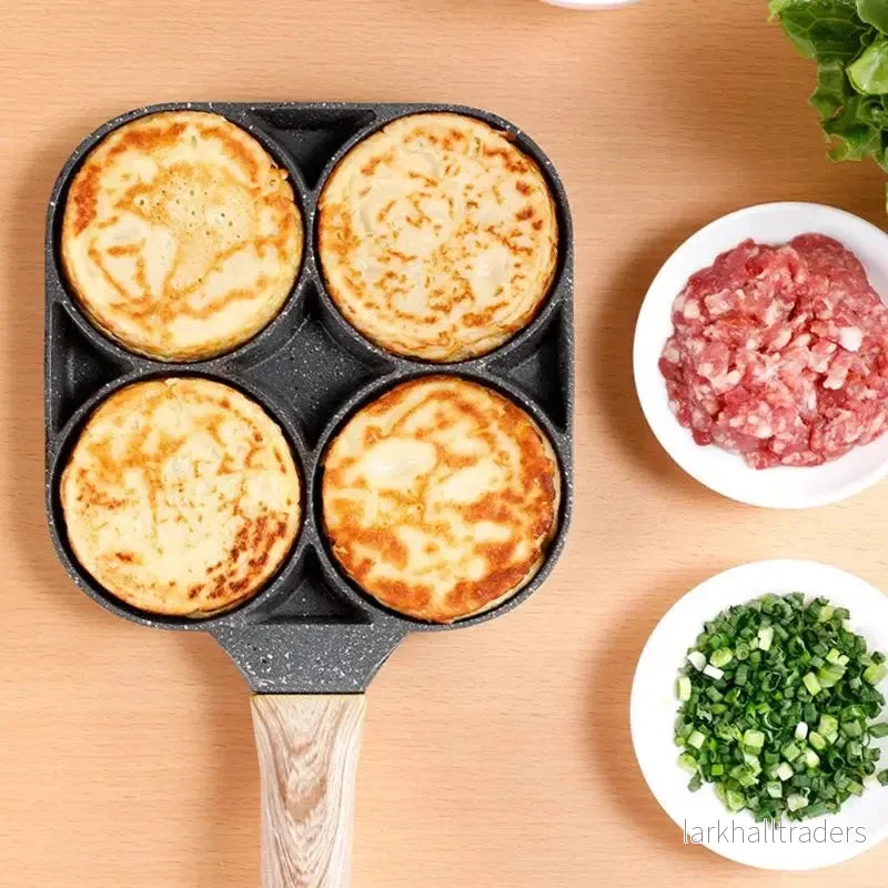 Fyrdelad stekpanna för omelett, ägg och pannkakor - Bild 2