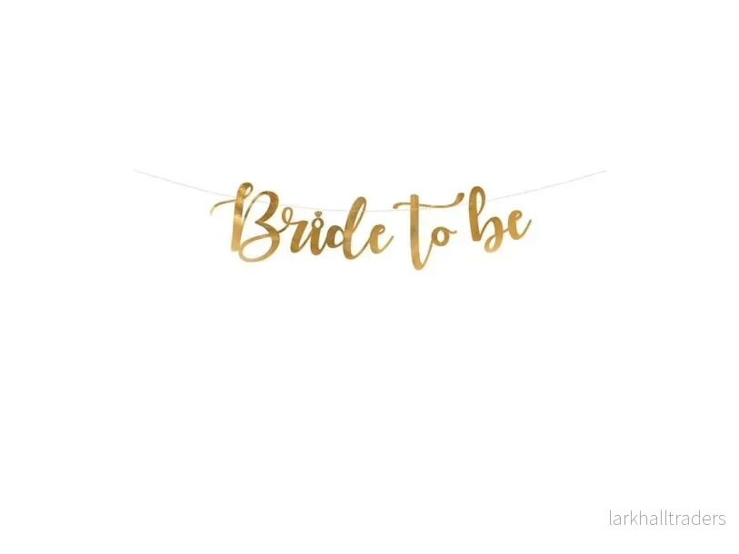 Girlang, Bride to be guld 80×19 cm Girlang, Bride to be guld 80×19 cm