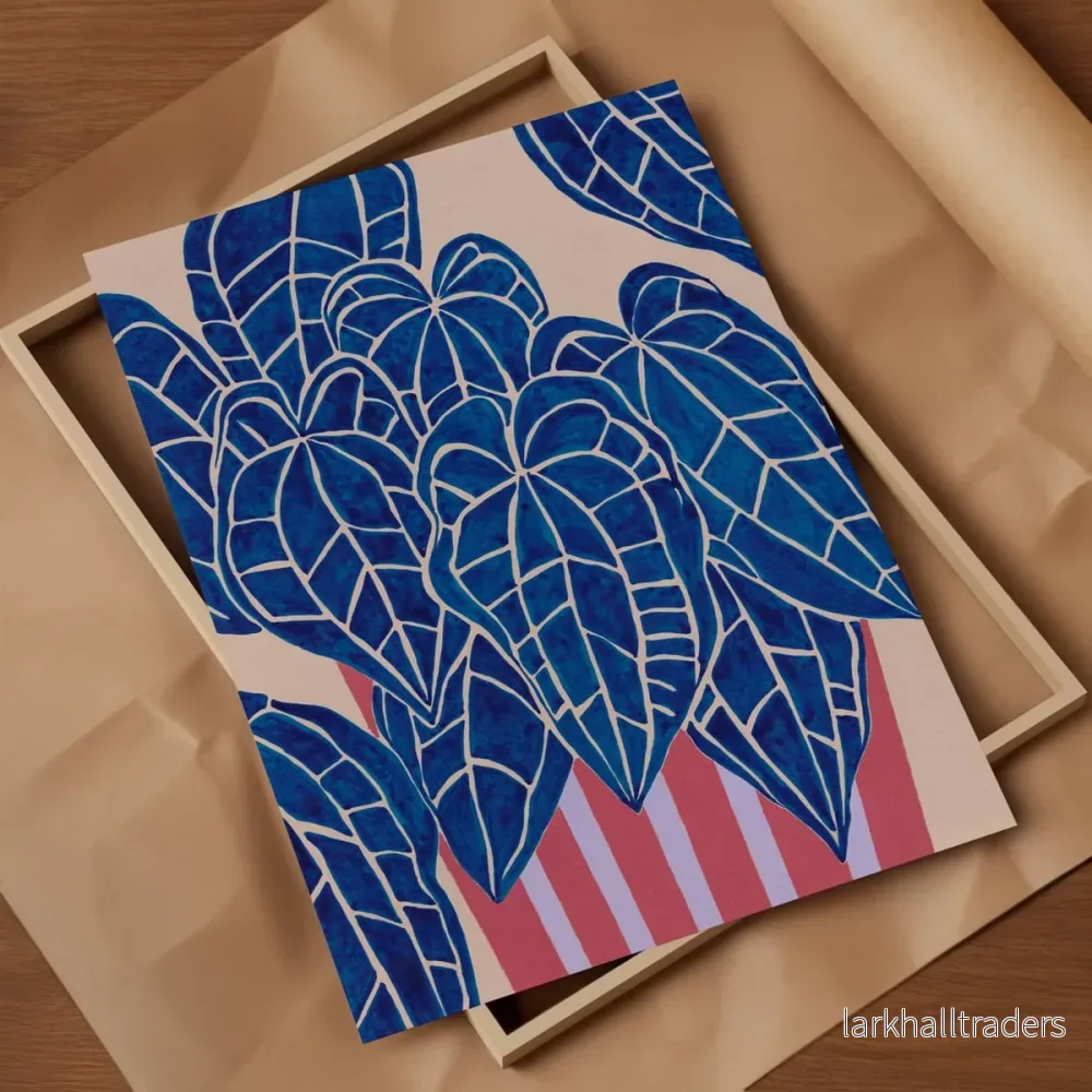Blå Blommig Art print - Bild 3