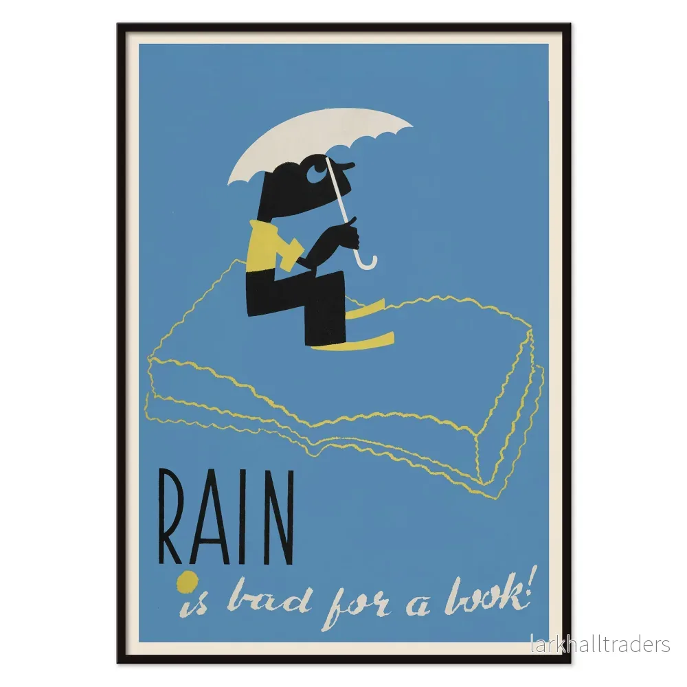 Regn är dåligt för en bok! Poster - Bild 2