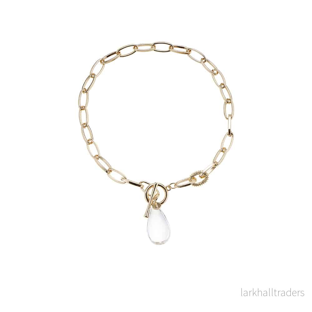 Armband med vacker oval stenberlock