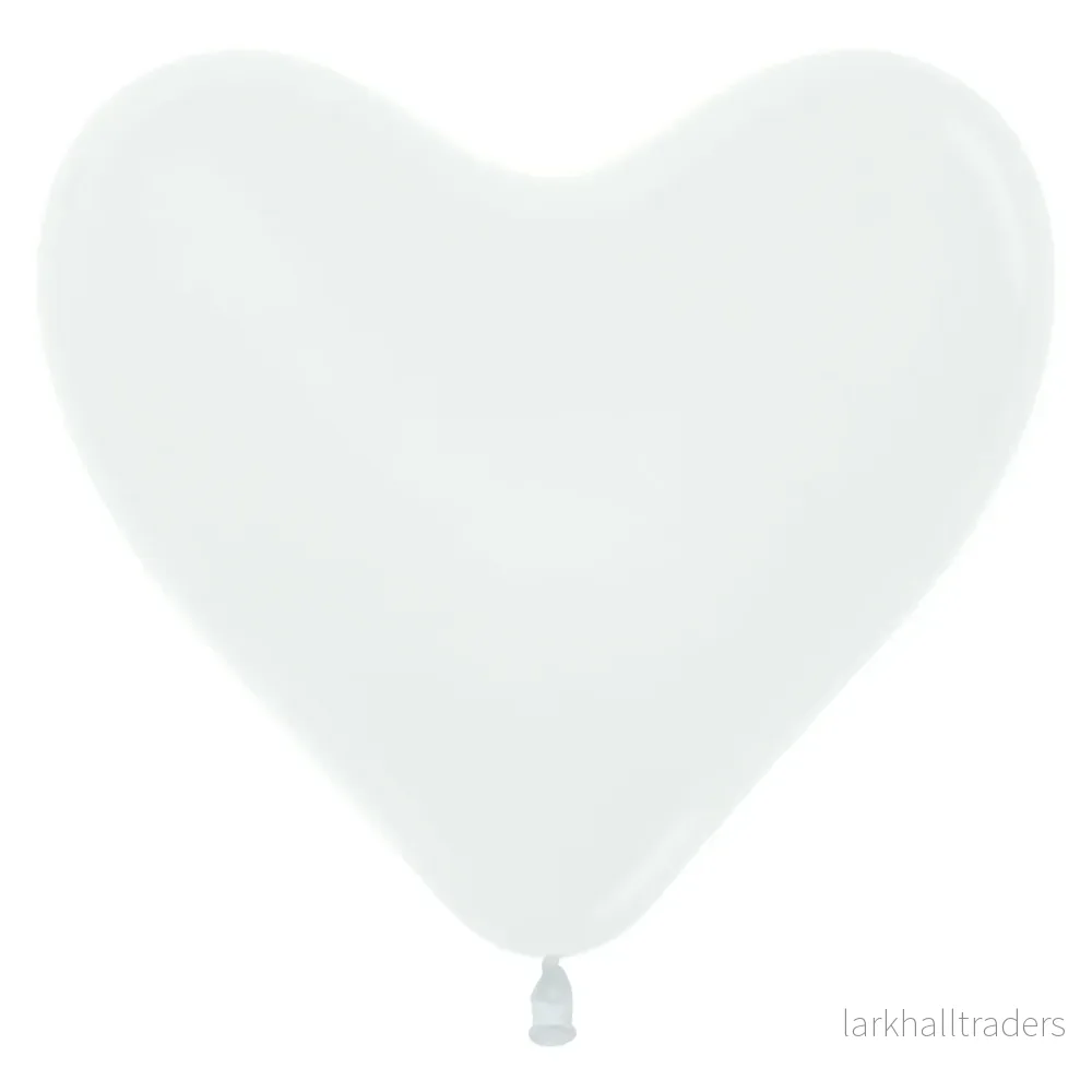 Ballonger, hjärta vit 6 st - Bild 3