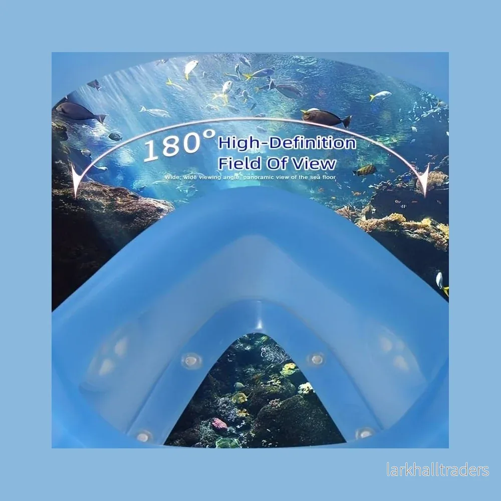 Snorkelmask för barn och vuxna med snorkel och 180 graders utsikt - Bild 3