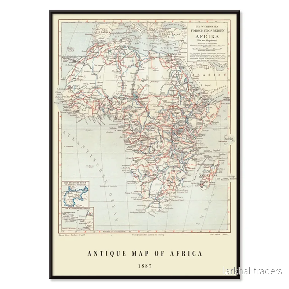 Antik karta över Afrika Poster - Bild 2
