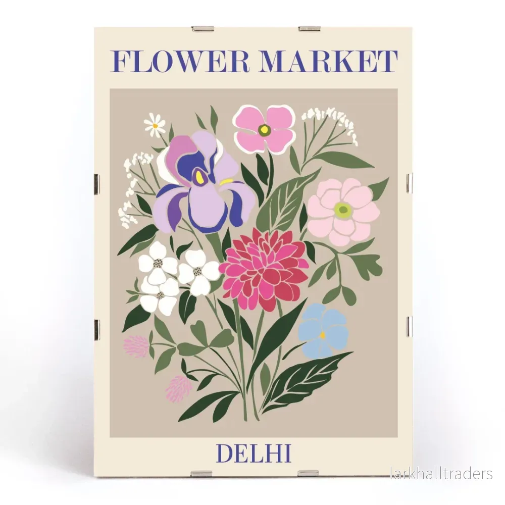 Blommarknad - Delhi Poster - Bild 3