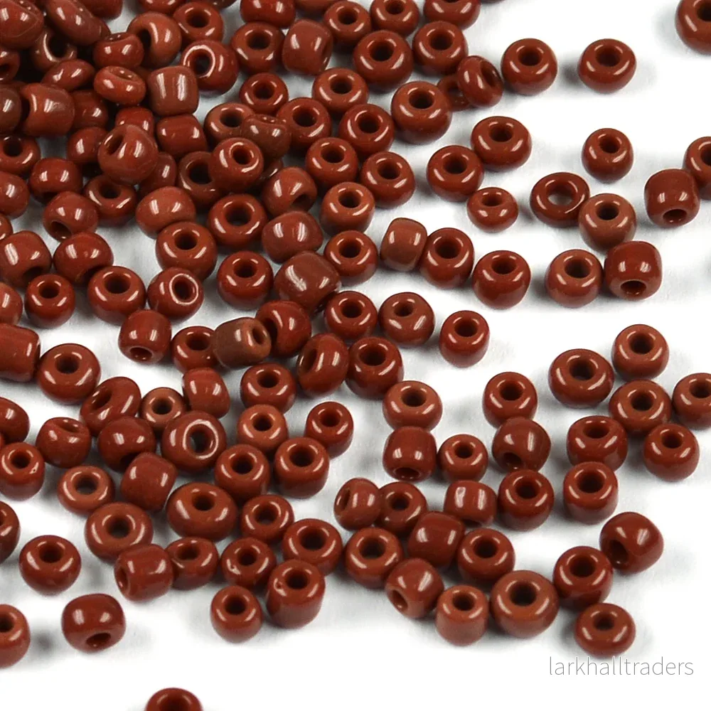 Seed Beads, 3mm, opak brun, 30g Seed Beads, 3mm, opak brun, 30g