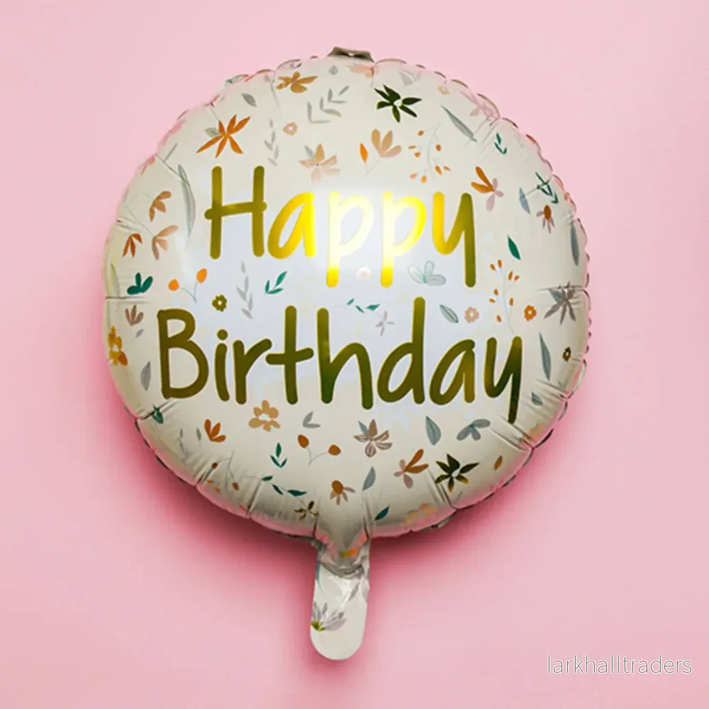 Folieballong, birthday cute flowers pink 45 cm - Bild 3