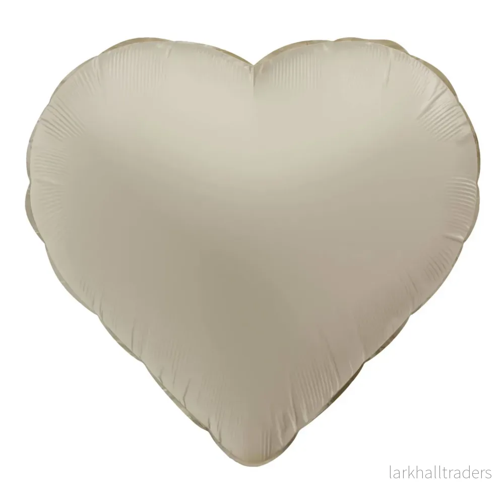 Folieballong, hjärta creamy latte 45 cm