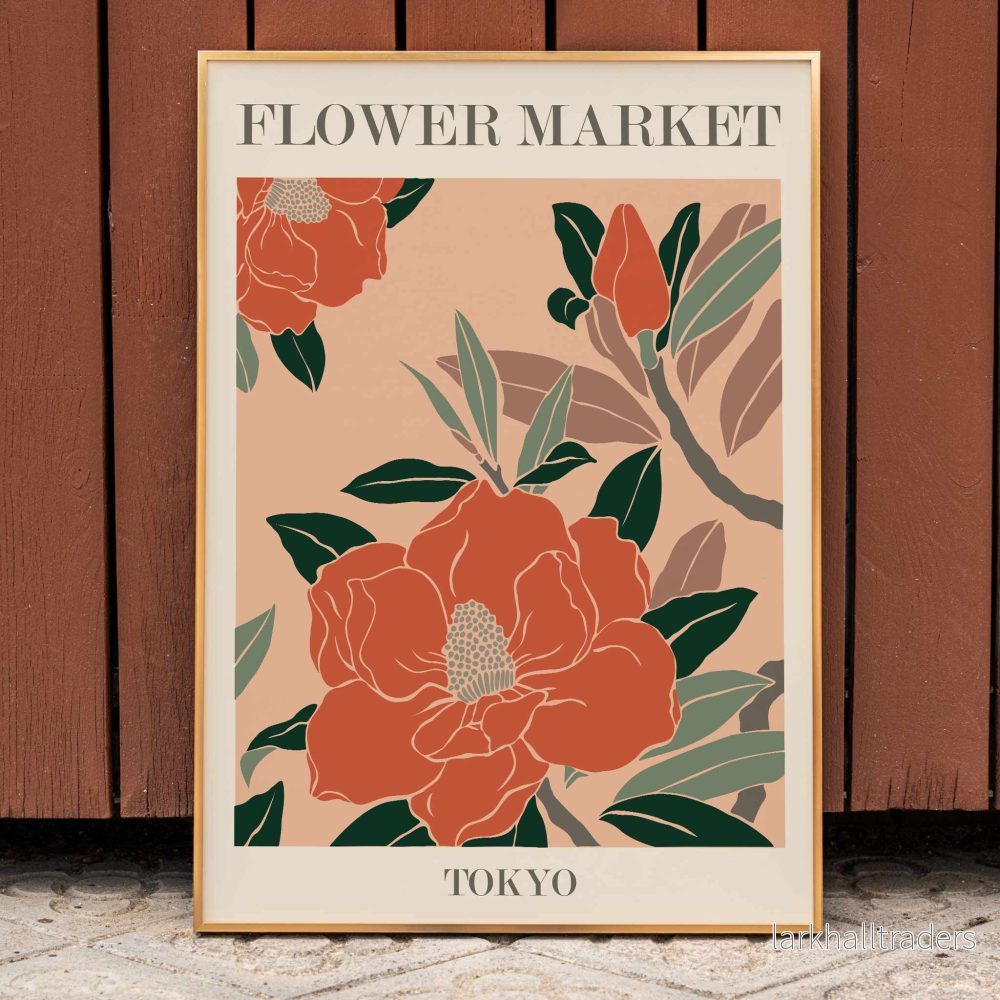 Blommarknad Tokyo Poster Blommarknad Tokyo Poster