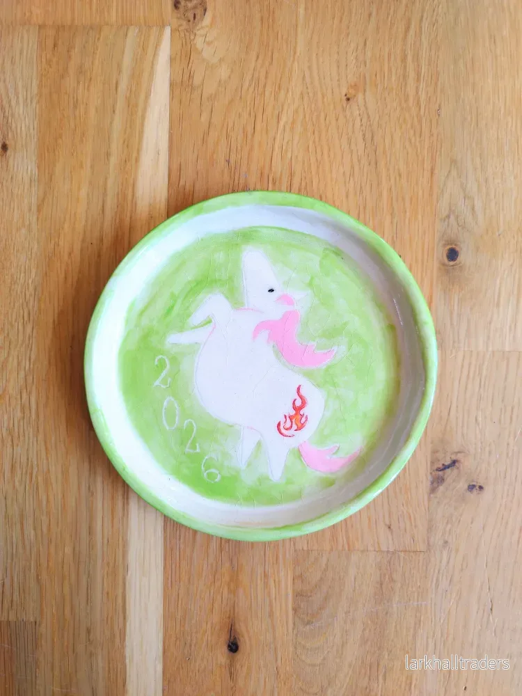 Liten Tallrik Green Fire Horse